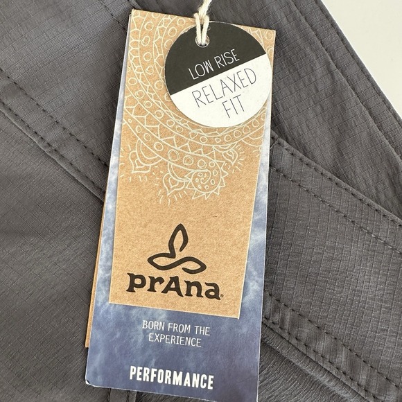 Prana Pants Womens 8 Gray Cinch 3/4 Length Knicker Hiking Climbing Travel - Picture 9 of 9